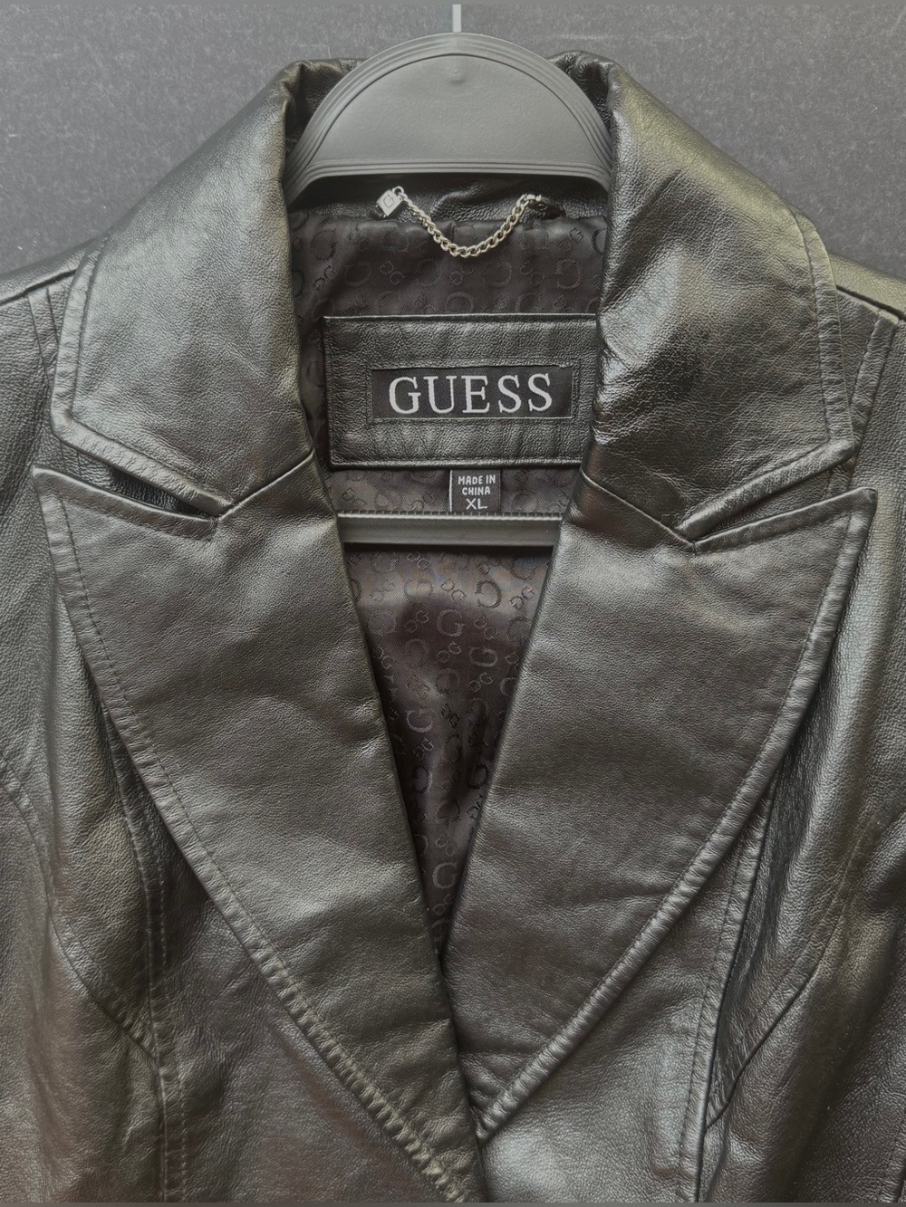 GUESS Women's Black Leather Blazer Jacket - Picture 4 of 15